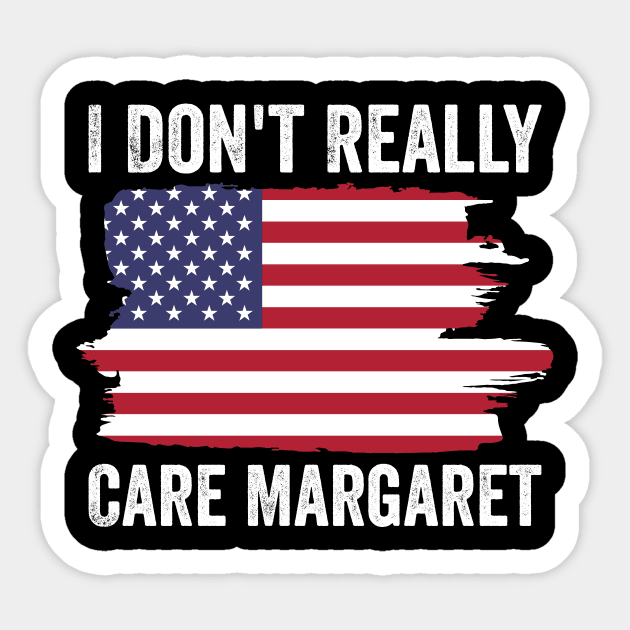 I Don't Really Care Margaret Funny Minimalist Vice President JD Vance Sticker by ArtistTee ⭐⭐⭐⭐⭐
